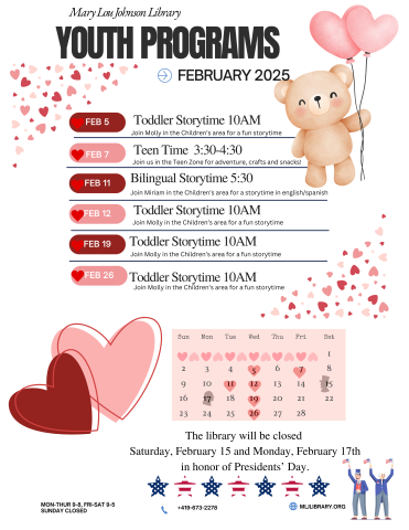 February Youth Calendar